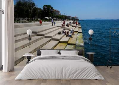 Zadar Sea Organ in Croatia, on the coast of the Adriatic Sea Wall mural