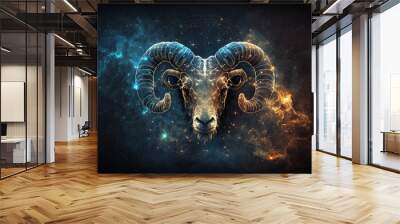 signo capricórnio simbolo astrologia e horóscopo  Wall mural