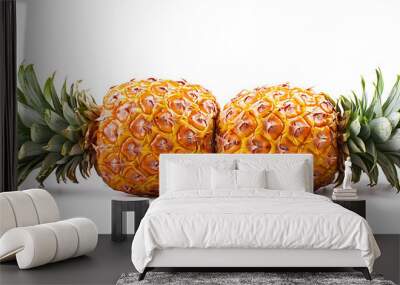 Simple pineapple fruit isolated on white background Wall mural