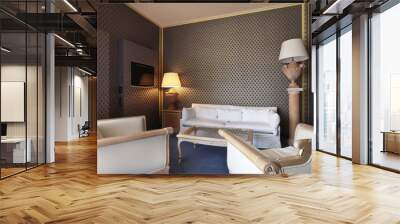 interior luxury apartment, comfortable suit, lounge Wall mural