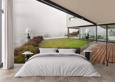 Interior of a modern villa, view from veranda Wall mural