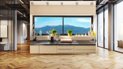 interiors, modern kitchen Wall mural