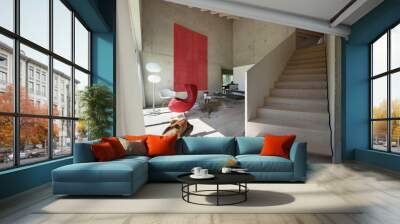 Interiors, modern living room Wall mural