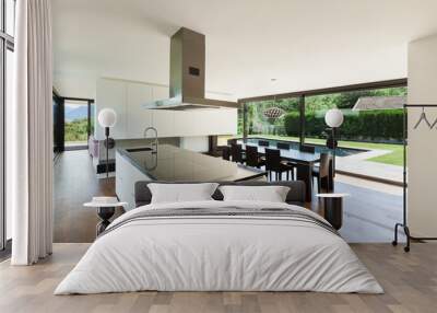 modern villa, interior, beautiful kitchen Wall mural