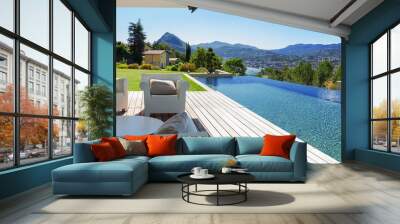 pool and modern house Wall mural