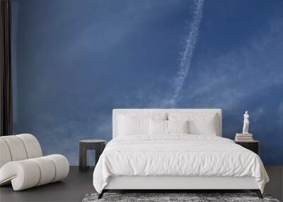 Blue sky and white clouds  Wall mural