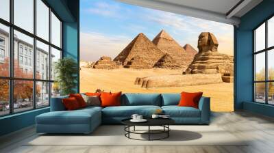 The Pyramids of Giza and the Great Sphinx, Egypt Wall mural