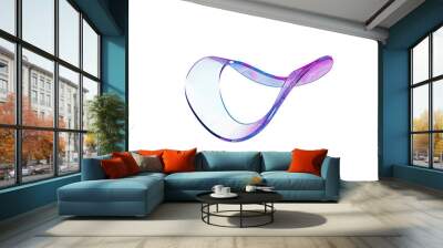 Abstract colored glass 3d rendered shape Wall mural