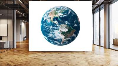 Realistic earth planet isolated image Wall mural