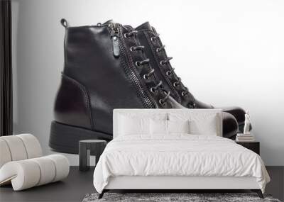 Female winter leather shoes Wall mural