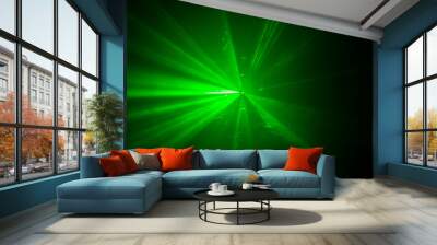 green laser beam through the mist Wall mural