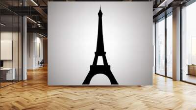 Eiffel tower in Paris. Vector EPS10. Isolated on white background. Wall mural