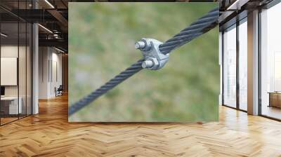 Metal cable with clip Wall mural