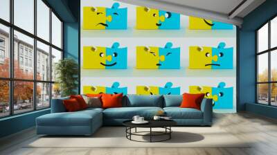 puzzles character Wall mural