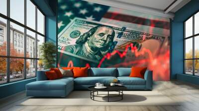 The US Dollar and Stock Trends Wall mural