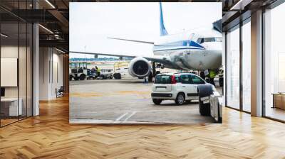 Maintenance and repair of passenger aircraft Wall mural