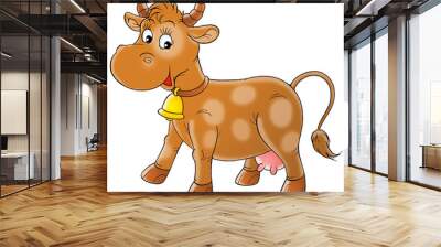 brown cow Wall mural