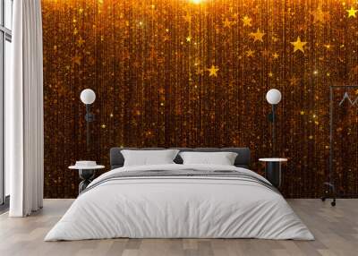 particle wall particles flowing from the top, special award shiny background Wall mural