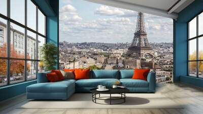 View of Paris before olympic games in summer Wall mural