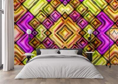 seamless texture of colorful bright abstraction pattern illustration Wall mural