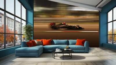 Race car racing at high speed Wall mural