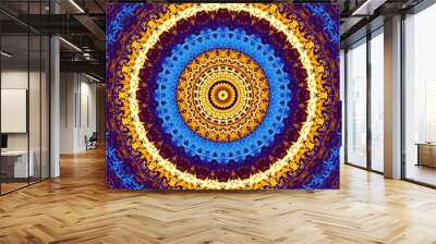 Mandala ornament. Digital art fractal background.  Wall mural