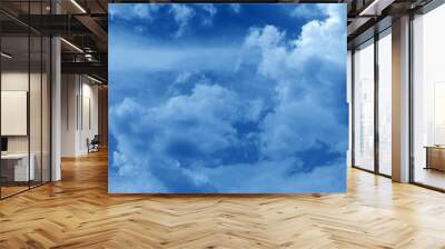 Beautiful cloudscape on a blue sky background Wall mural