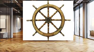 Steering wheel of the ship Wall mural