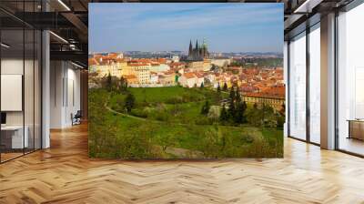 Prague panorama with St. Vitus Cathedral Wall mural