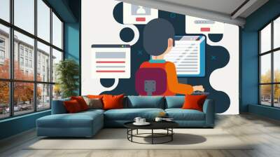 Programming or coding concept. Wall mural