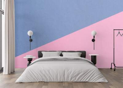 blue and pink pastel background. Top view. Wall mural