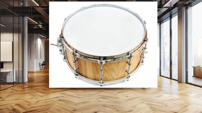 New wooden share drum isolated Wall mural