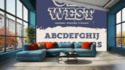 Old West Font Wall mural