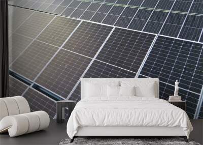 Solar power installation in large field harvesting sunlight Wall mural