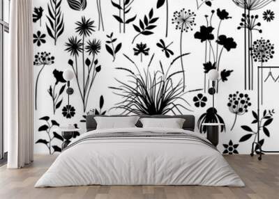 Big botany set Wall mural