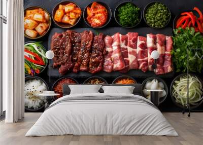 meat and vegetables Wall mural