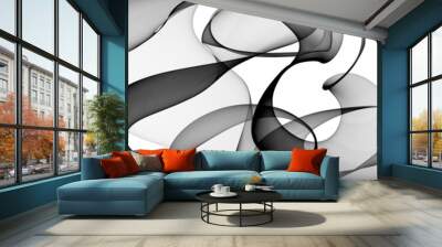 Abstract black and white background Wall mural