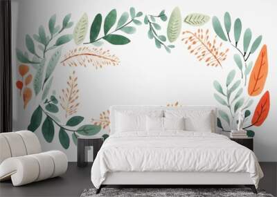 Abstract art background vector. Luxury minimal style wallpaper with golden line art flower and botanical leaves, Organic shapes, Watercolor. Vector background for banner, poster Wall mural