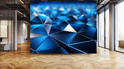 Abstract blue geometrical background. Design template for brochures, flyers, magazine Wall mural