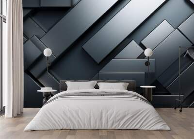 Abstract geometric background with triangles and buildings cells Wall mural