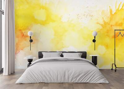 brush yellow watercolor.color shades space image Wall mural