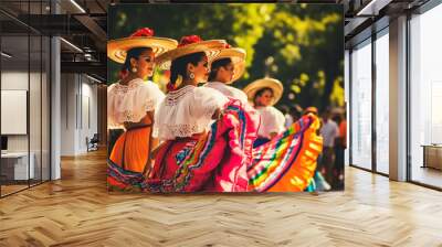 Fabulous Cinco de Mayo female dancer. Wall mural