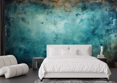 Grunge blue background Wall mural