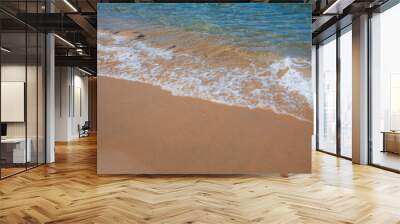 A soft beautiful ocean wave on the sandy beach of Nha Trang Wall mural