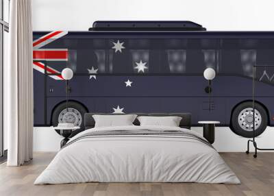 Bus travel in Australia, Australian bus tours, concept. 3D rendering Wall mural