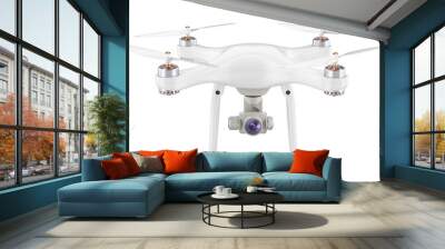 Drone quadrocopter closeup, 3D rendering Wall mural