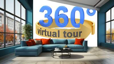 virtual tour, 360 degrees concept. 3d rendering Wall mural