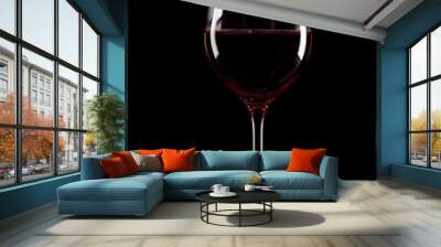 Transparent glass of red wine Wall mural