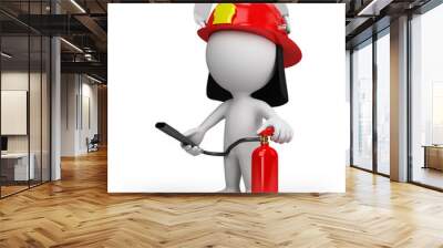 3d person – fireman Wall mural