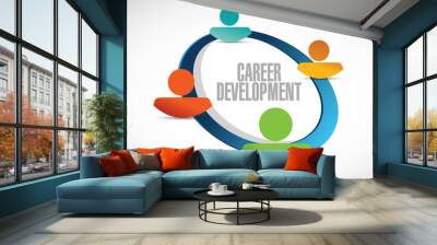 career development avatar sign concept Wall mural